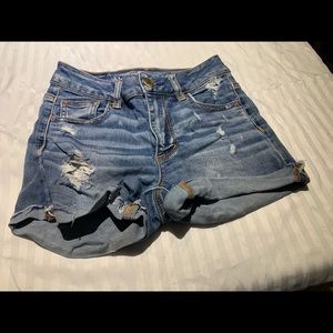 American Eagle Super Stretch Distressed Denim Shorts
